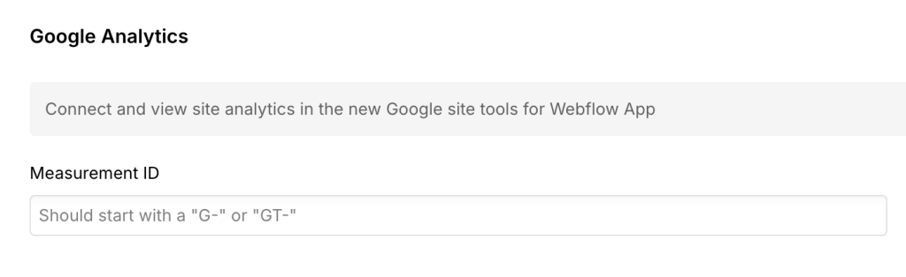 webflow seo connect google analytics