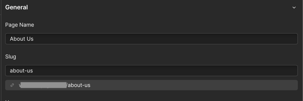 webflow seo url slug